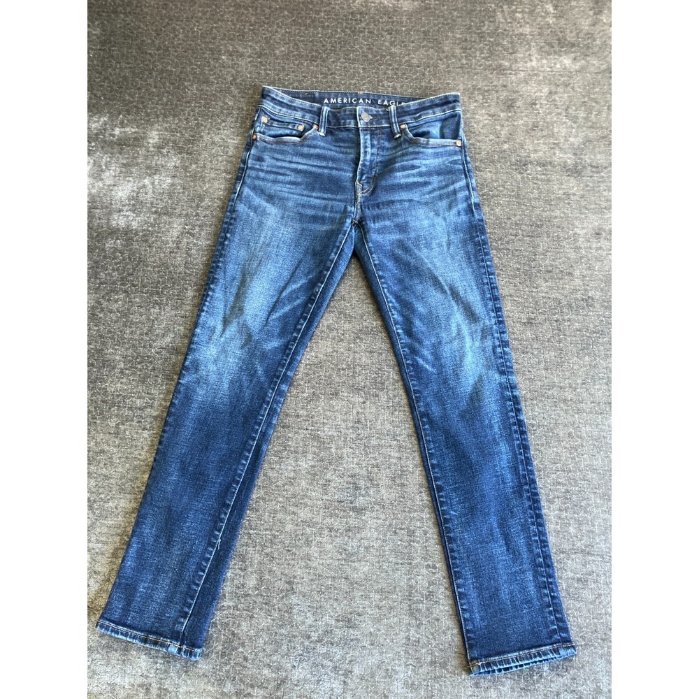 American Eagle Outfitters‎ Air Flex Skinny Jeans Mens 29x30 Blue Cotton Low Rise